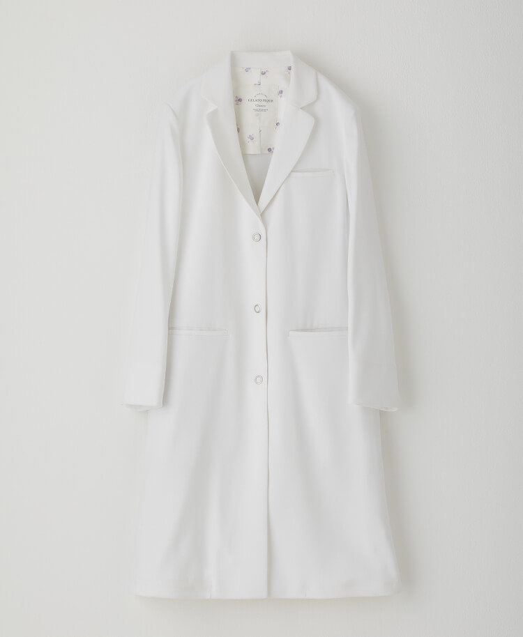 ジェラート ピケ&クラシコ 白衣:テーラードプリーツコート ピンク