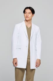 クラシコの中でもタイトフィットなライトジャージーシリーズの男性用白衣(ジャケット・ショートコート・ロング丈)