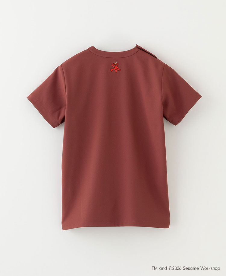Scrub Canvas Club:SESAME STREETスクラブトップス(男女兼用)