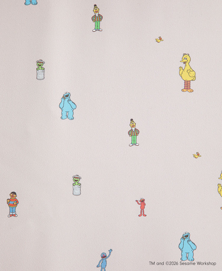 Scrub Canvas Club:SESAME STREETスクラブトップス(男女兼用)