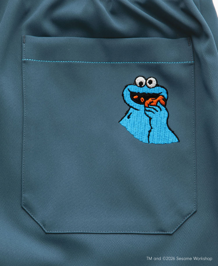 Scrub Canvas Club:SESAME STREETスクラブパンツ(男女兼用)