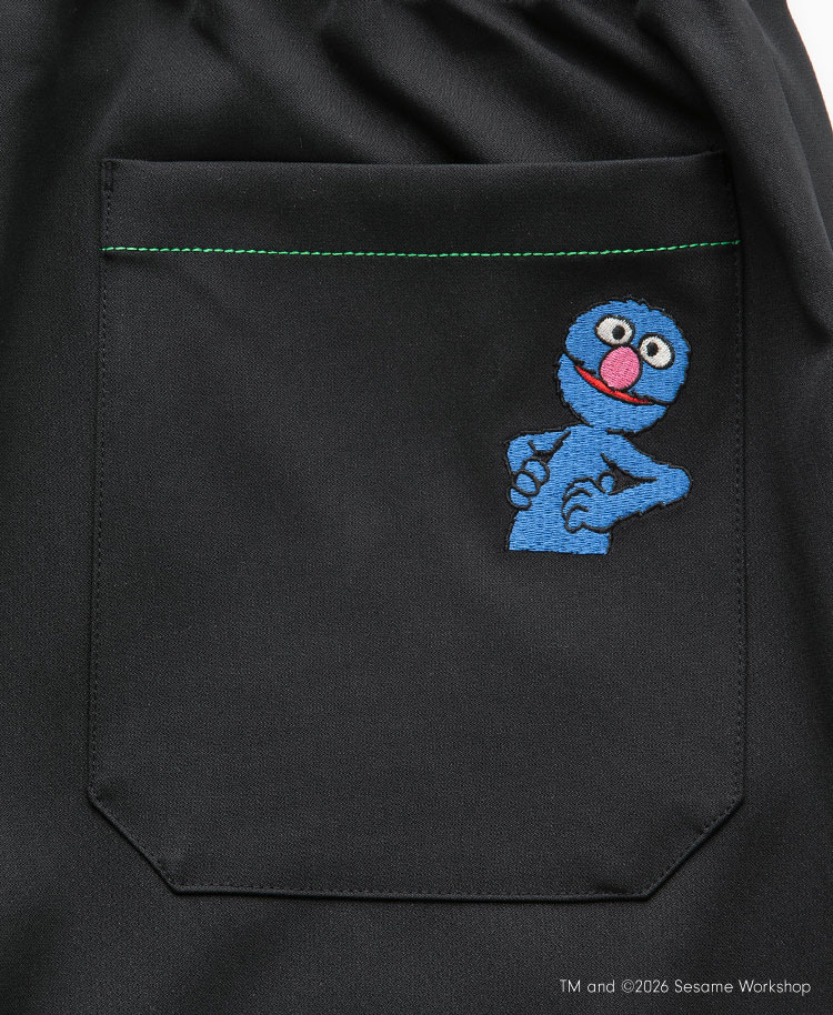 Scrub Canvas Club:SESAME STREETスクラブパンツ(男女兼用)