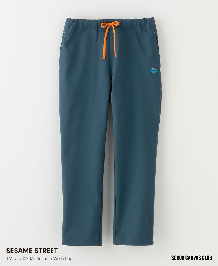 Scrub Canvas Club:SESAME STREETスクラブパンツ(男女兼用)/