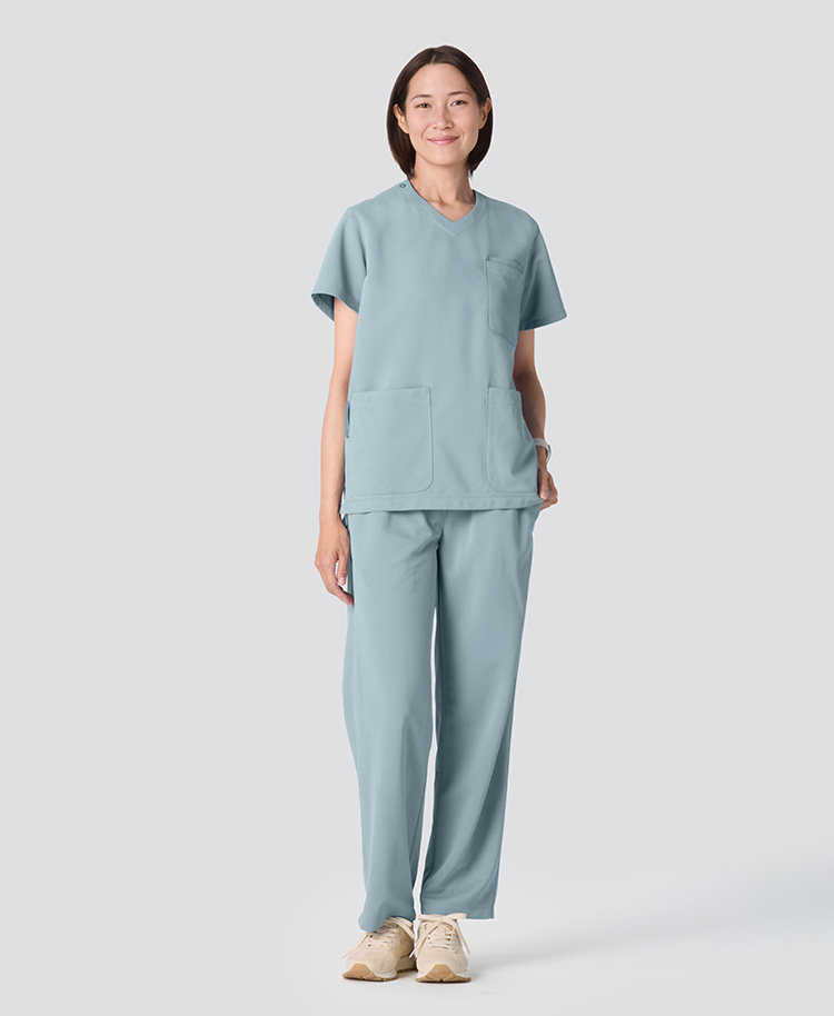 ユニセックス:スクラブトップス・クールテック(男女兼用)