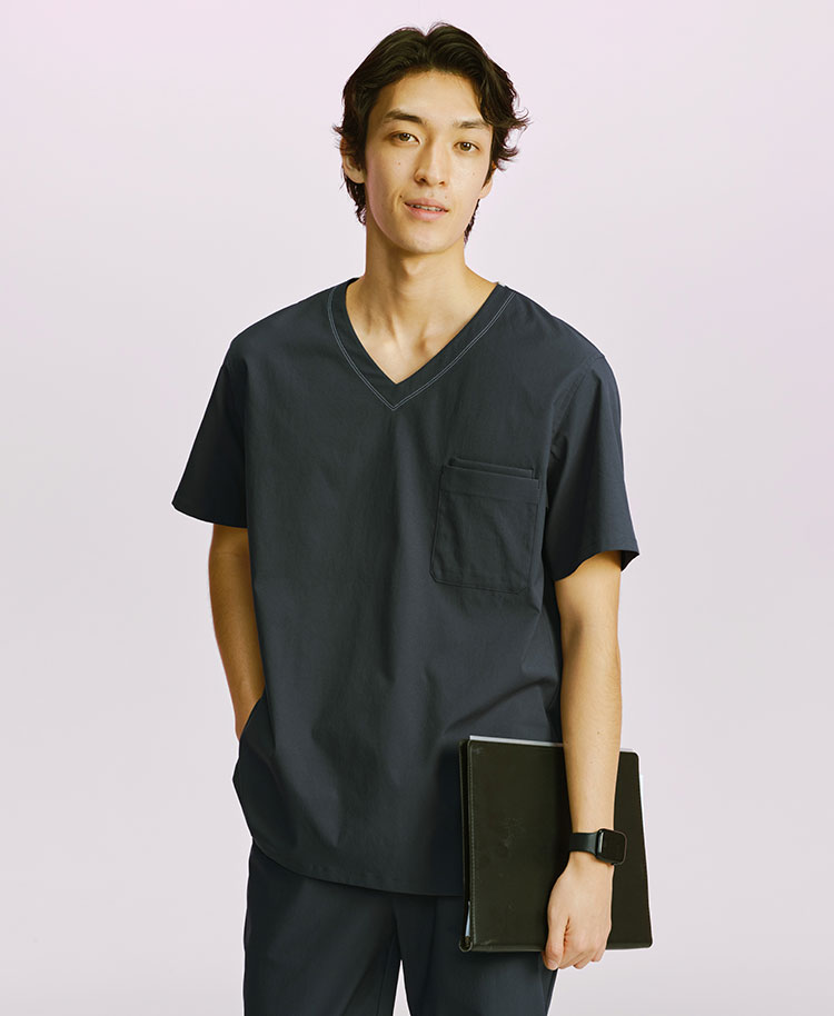 メンズ:プルオーバースクラブトップス・MOVE