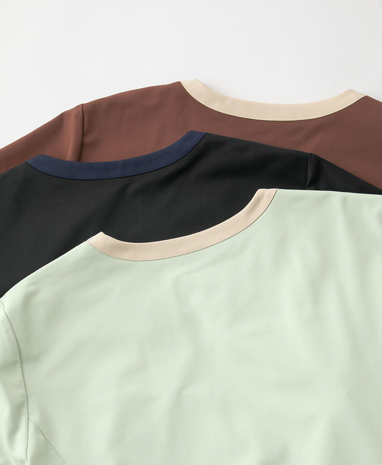 レディース:ロールアップスクラブトップス・FREE