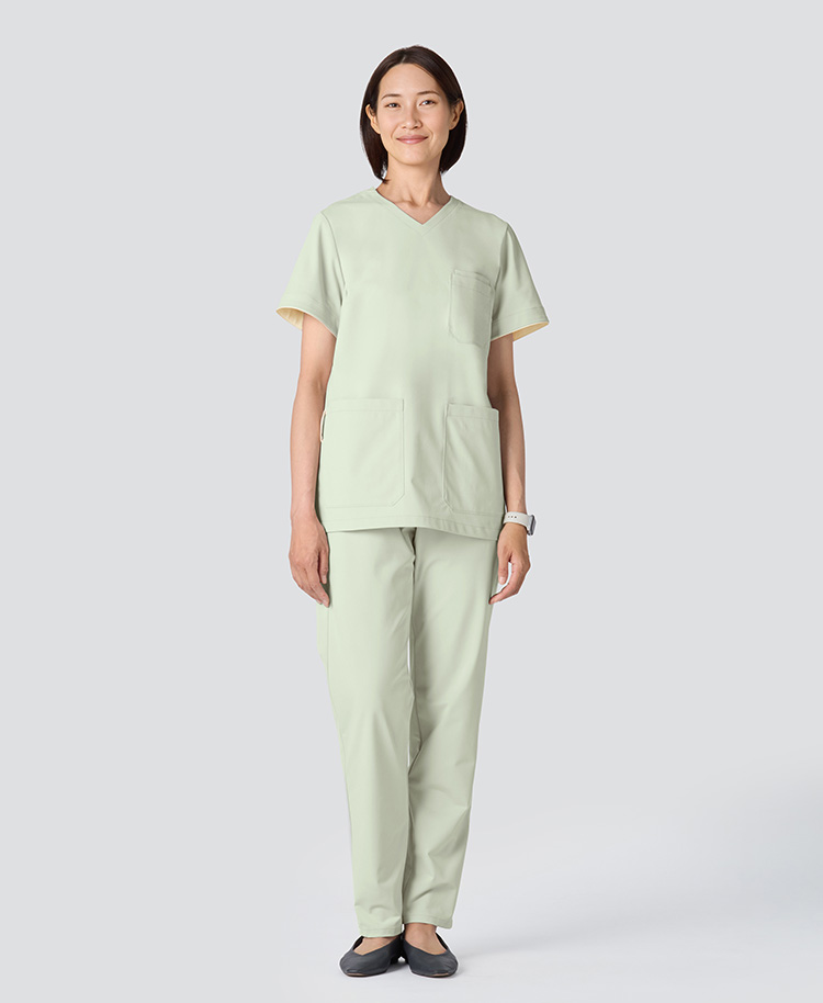 レディース:フリルウエストスクラブパンツ・FREE/