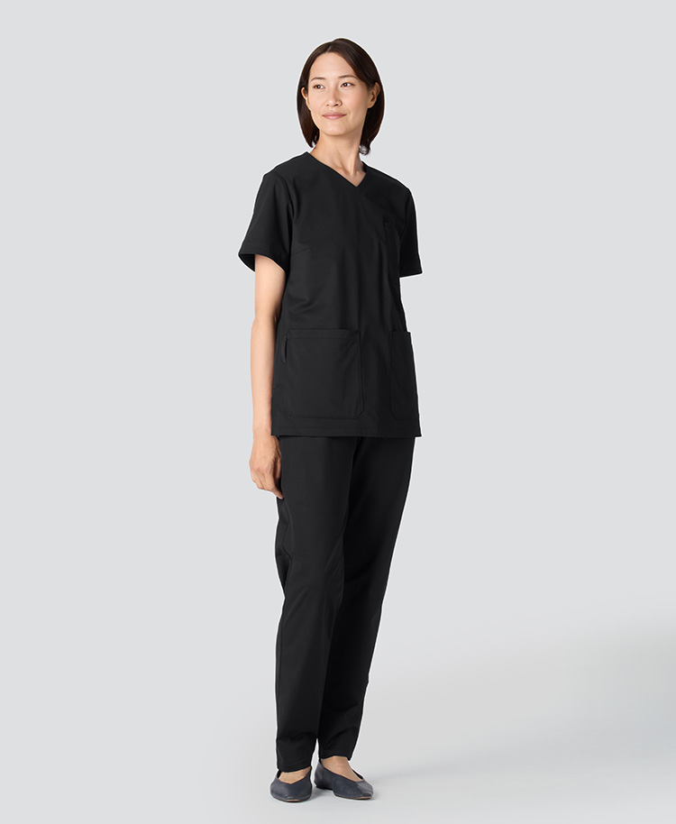 レディース:フリルウエストスクラブパンツ・FREE/