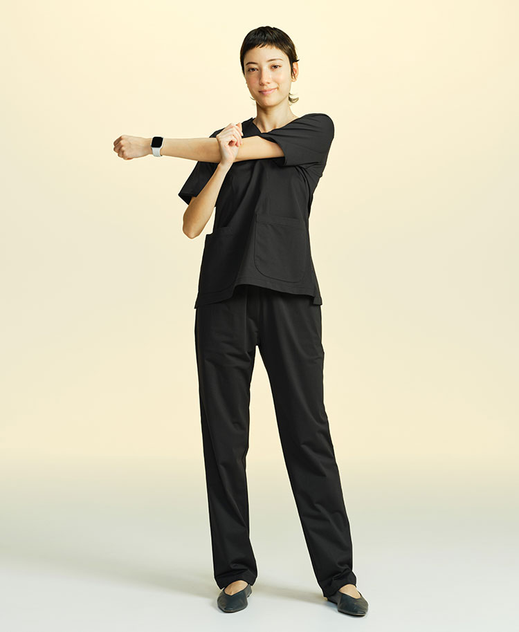 レディース:スクラブパンツ・FREE ブラック