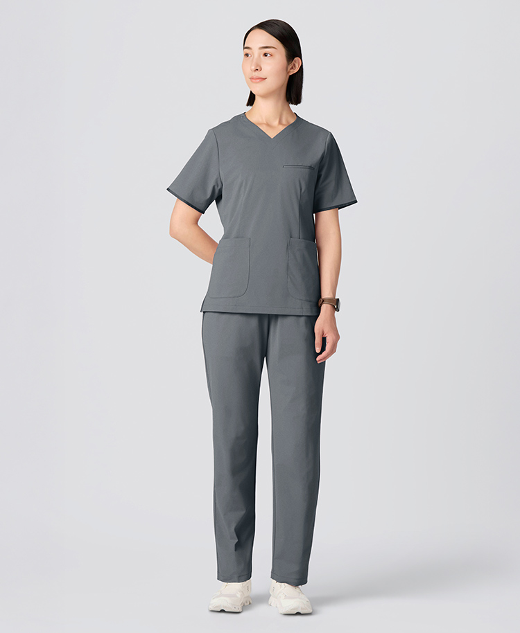 レディース:スクラブパンツ・FREE グレー