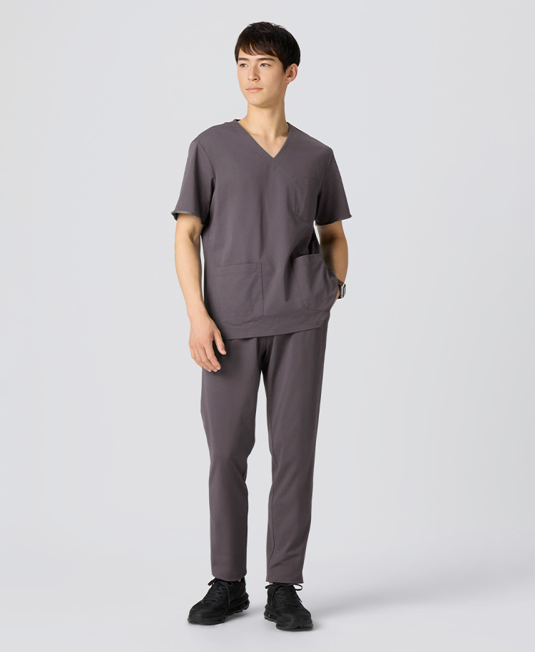 メンズ:スクラブパンツ・FREE チャコールグレー