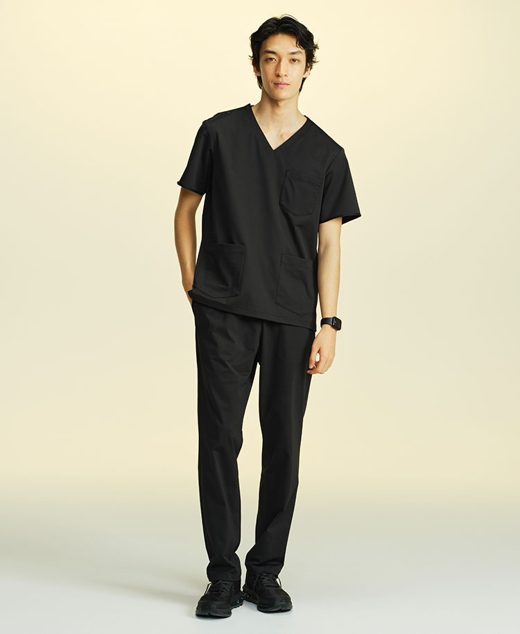 メンズ:スクラブパンツ・FREE ブラック
