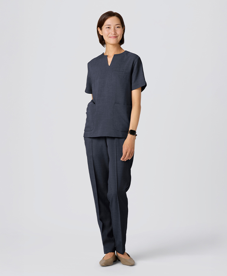 レディース:スクラブパンツ・TRO フォグブルー