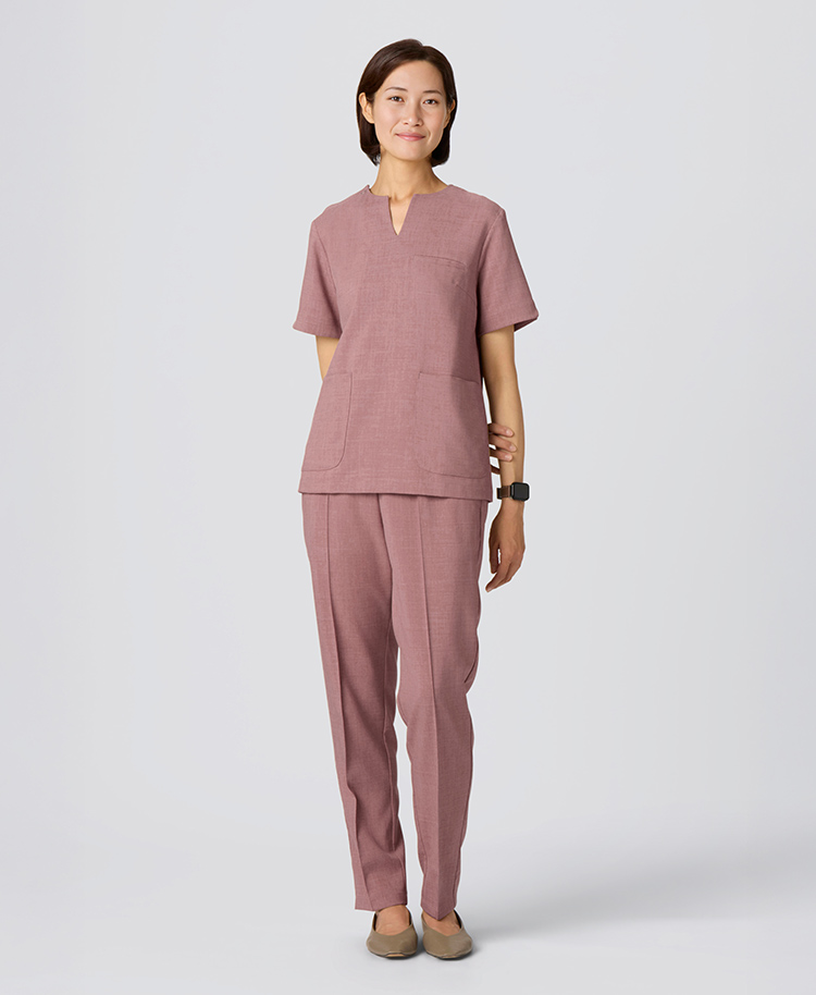 レディース:スクラブパンツ・TRO ピンクベージュ