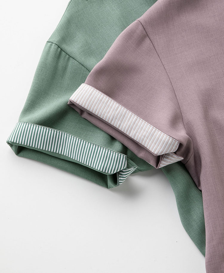 メンズ:レイヤードスクラブトップス・TRO