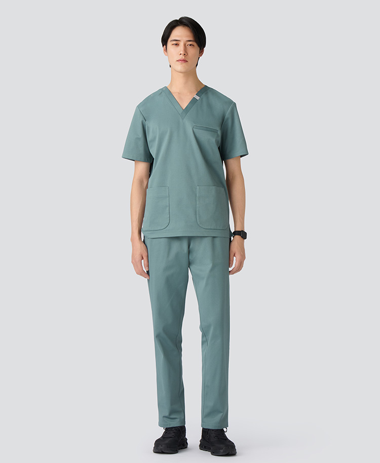 メンズ:スクラブパンツ・DECO ライトブルー