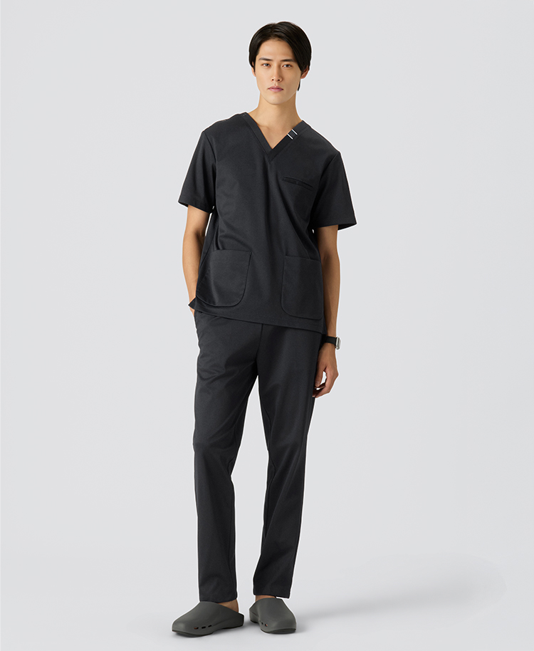 メンズ:スクラブパンツ・DECO チャコールグレー