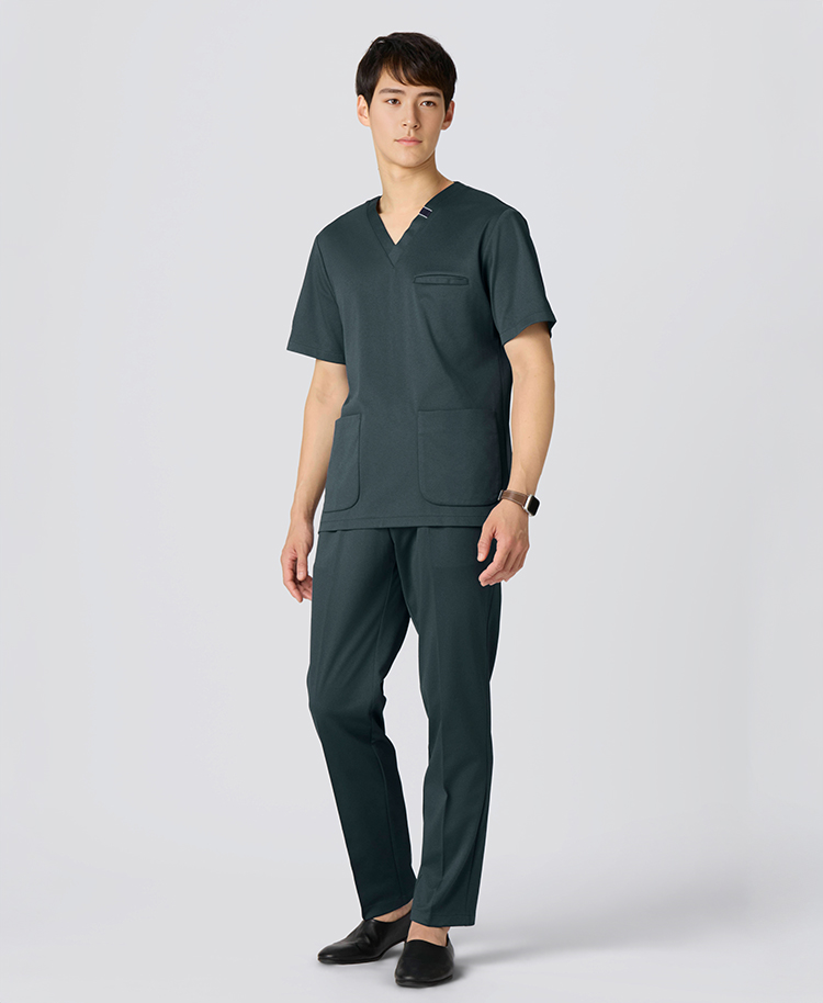 メンズ:スクラブパンツ・DECO グリーン