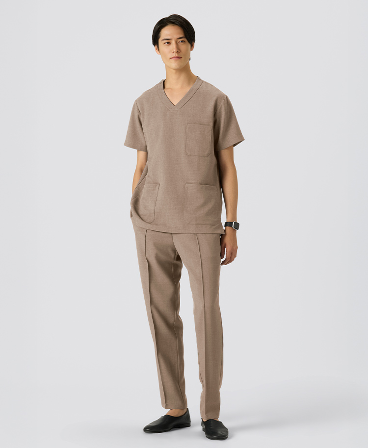 メンズ:スクラブパンツ・TRO ベージュ