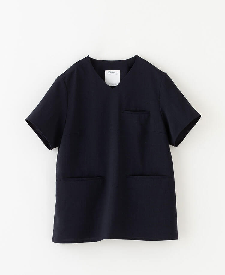 レディース:Vネックスクラブトップス・TRO ディープネイビー