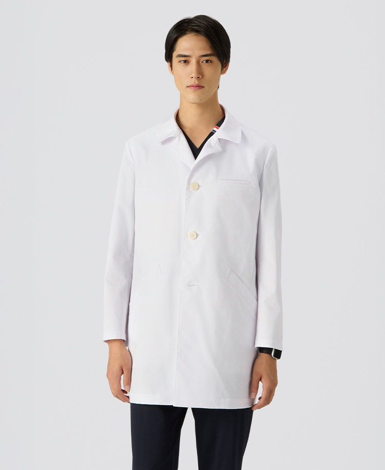 メンズ白衣:クラシコステンカラーコート/