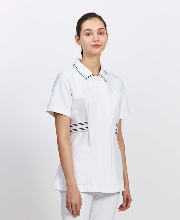 ジェラート ピケクラシコ 白衣:ラインカラートップス おしゃれ白衣のクラシコ公式通販
