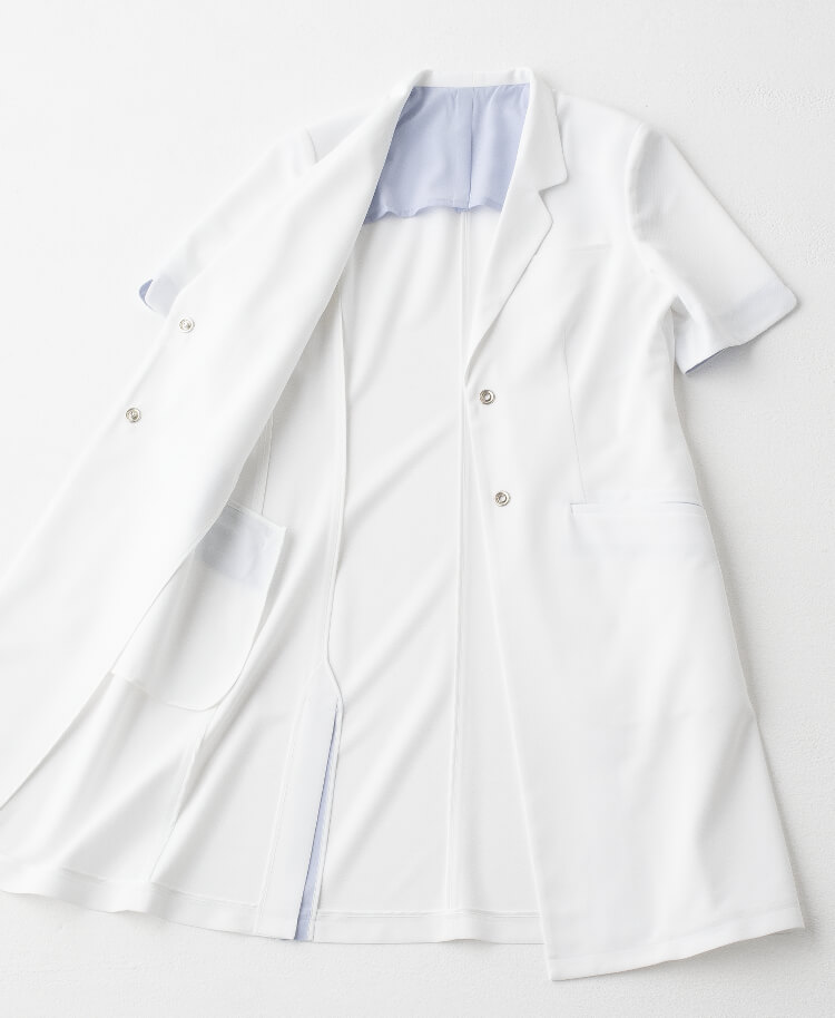 レディース白衣:ショートスリーブコート・クールテック(2022年モデル)