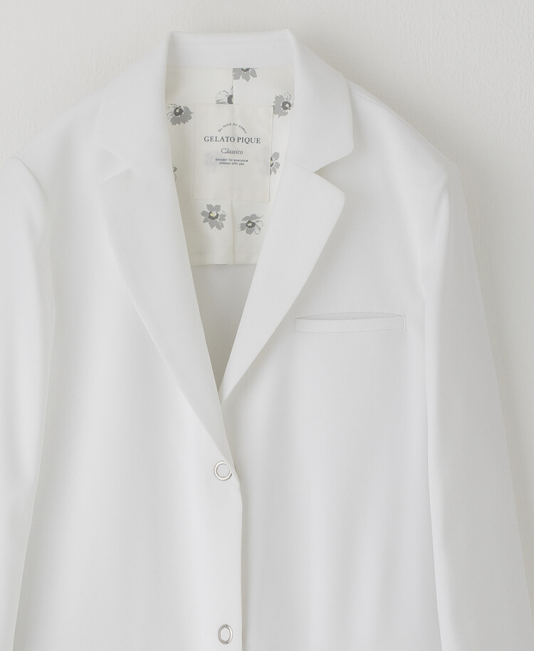 ジェラート ピケ&クラシコ 白衣:テーラードプリーツコート グレー