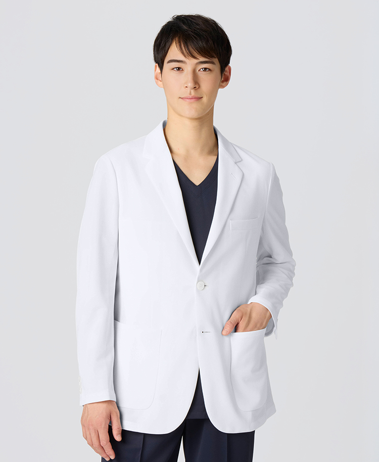 メンズ白衣:テーラードジャケットクールテックプルーフ/