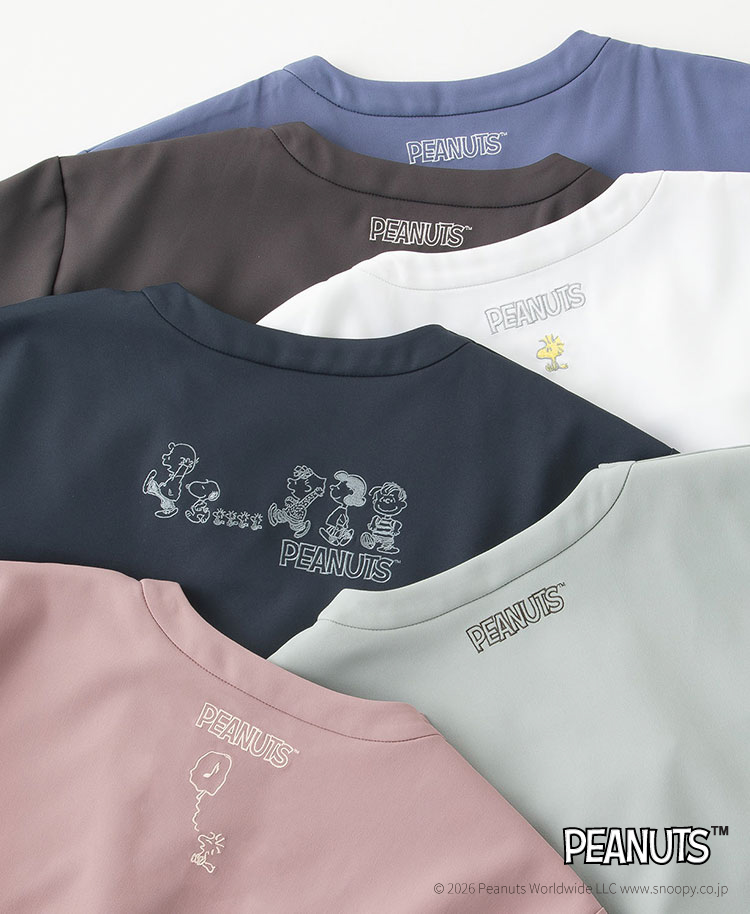 Scrub Canvas Club:PEANUTSスクラブトップス(男女兼用)