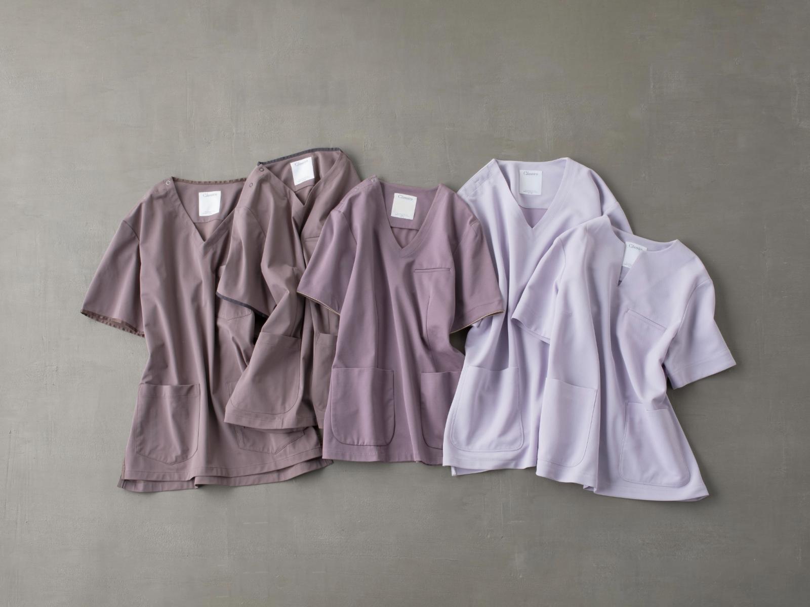 パープル・紫系のメンズスクラブ。くすみカラーが医療現場で映えるおすすめウェア&コーデ紹介
