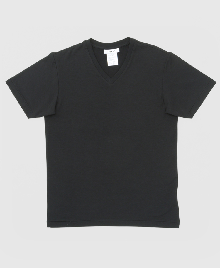 99%消臭MXP Vネックシャツ | ブラック