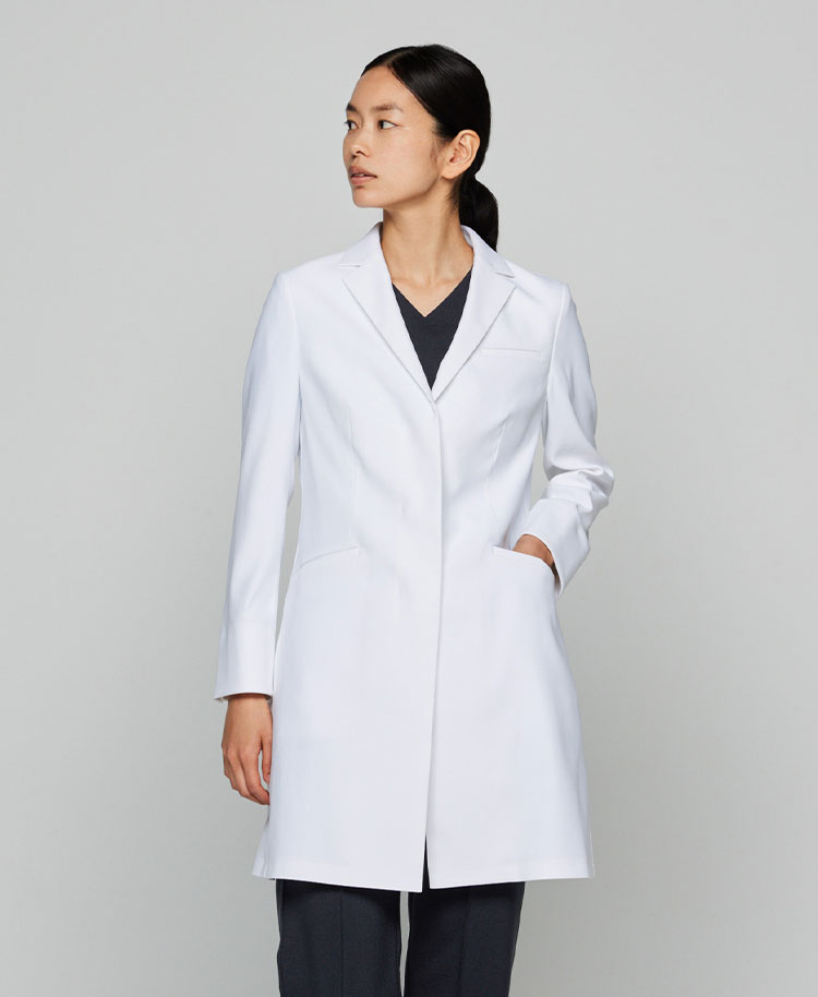 レディース白衣:ライトドクターコート おしゃれ白衣のクラシコ公式通販