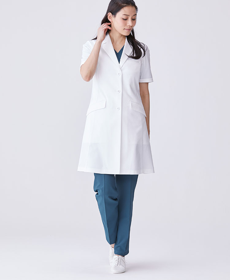 レディース白衣:ショートスリーブコート・クールテック(2018年モデル)
