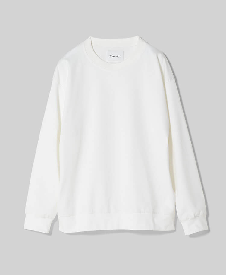 マイウェア:LUXE・Long Sleeveオーバーサイズ Tシャツ | ホワイト