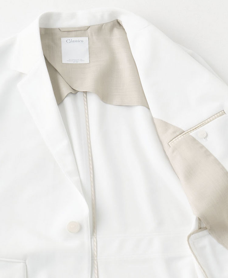 メンズ白衣:ハーフスリーブコート・クールテックプルーフ