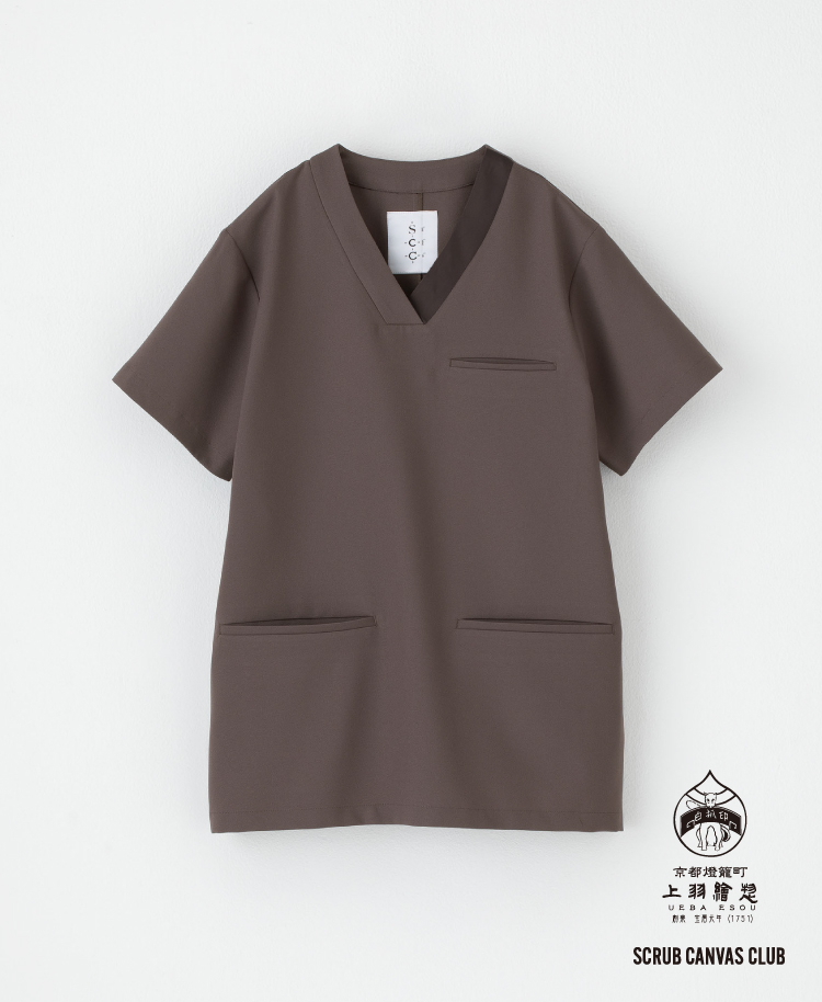 Scrub Canvas Club:上羽絵惣スクラブトップス(男女兼用)/