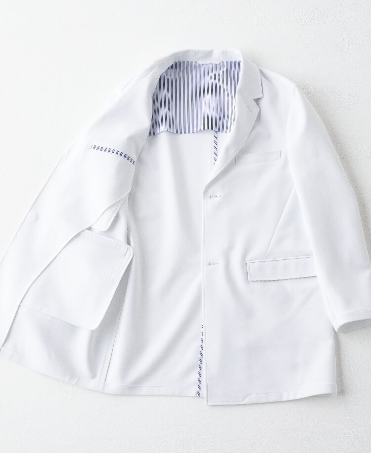 メンズ白衣:ライトショートコート(2021年モデル)