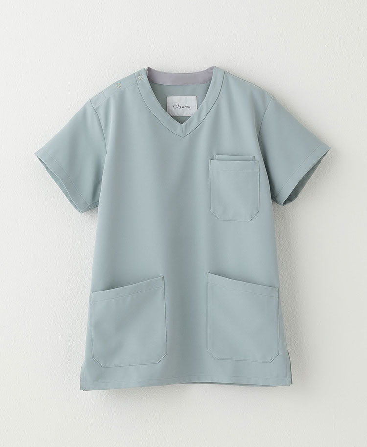 PACKスクラブトップス(男女兼用) サックス