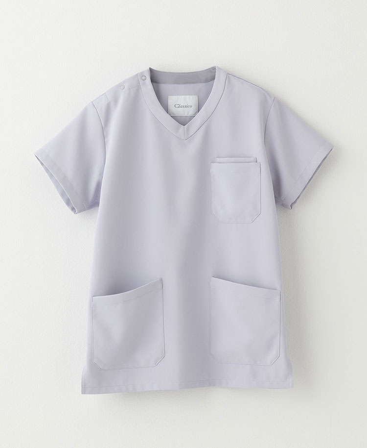 PACKスクラブトップス(男女兼用) ライラック