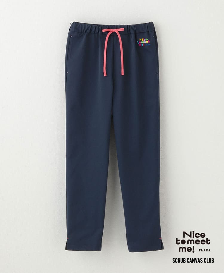 Scrub Canvas Club:Nice to meet me!スクラブパンツ ディープネイビー