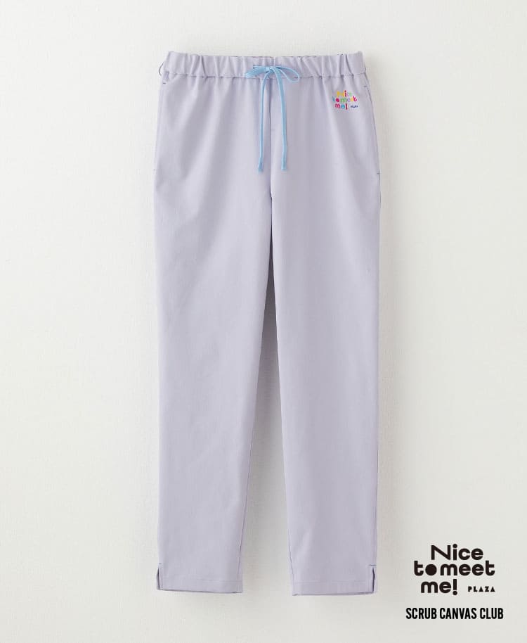 Scrub Canvas Club:Nice to meet me!スクラブパンツ ブルーラベンダー