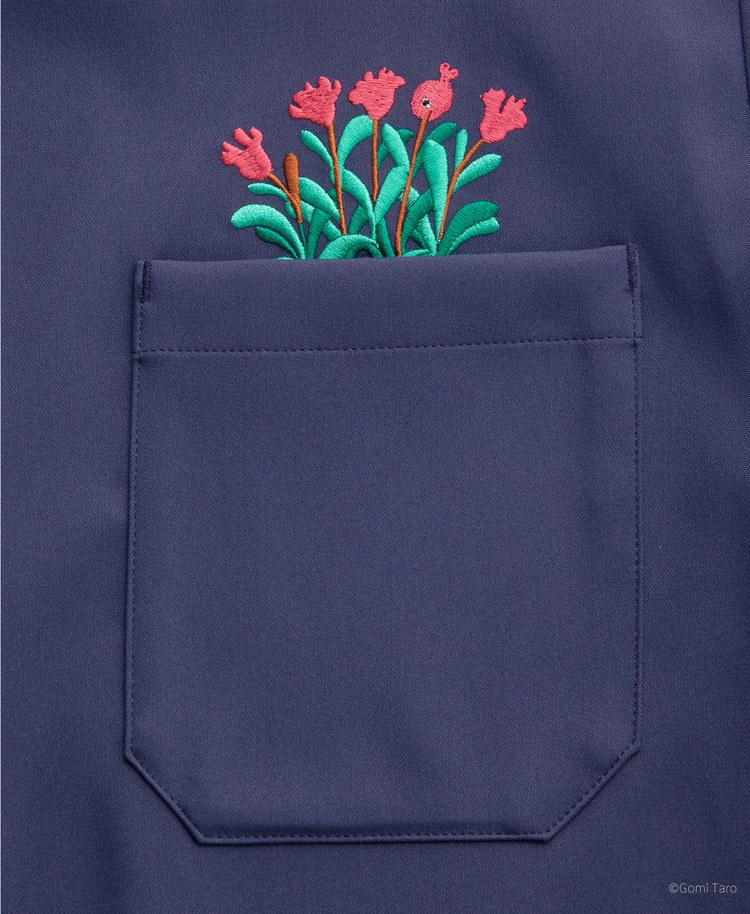 Scrub Canvas Club:きんぎょがにげたスクラブトップス(男女兼用)