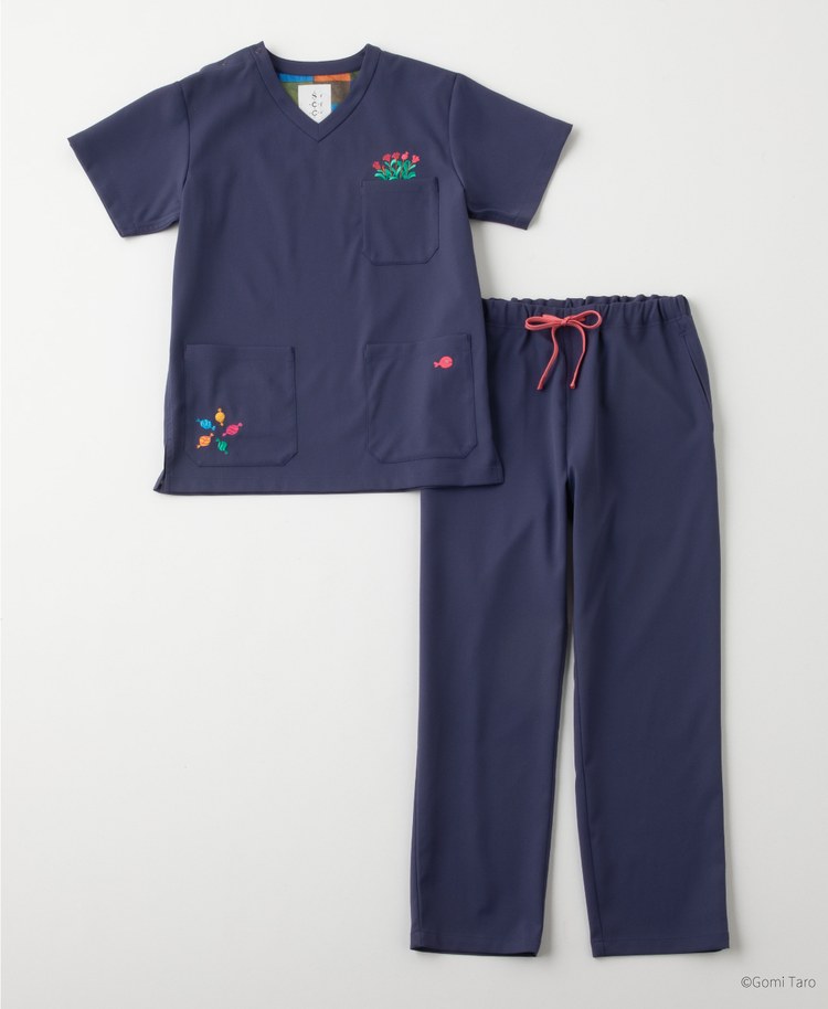 Scrub Canvas Club:きんぎょがにげたスクラブパンツ(男女兼用)