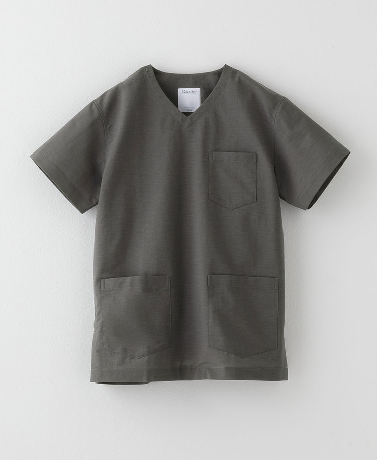 ユニセックス:スクラブトップス・AIR LINEN LIKE(男女兼用)
