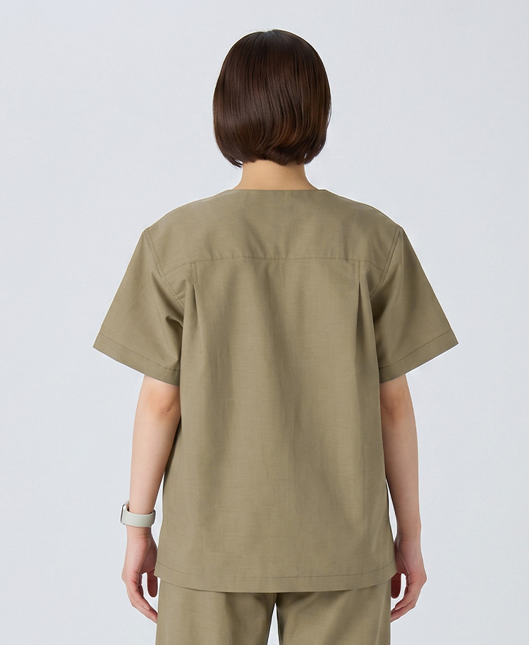 ユニセックス:スクラブトップス・AIR LINEN LIKE(男女兼用)