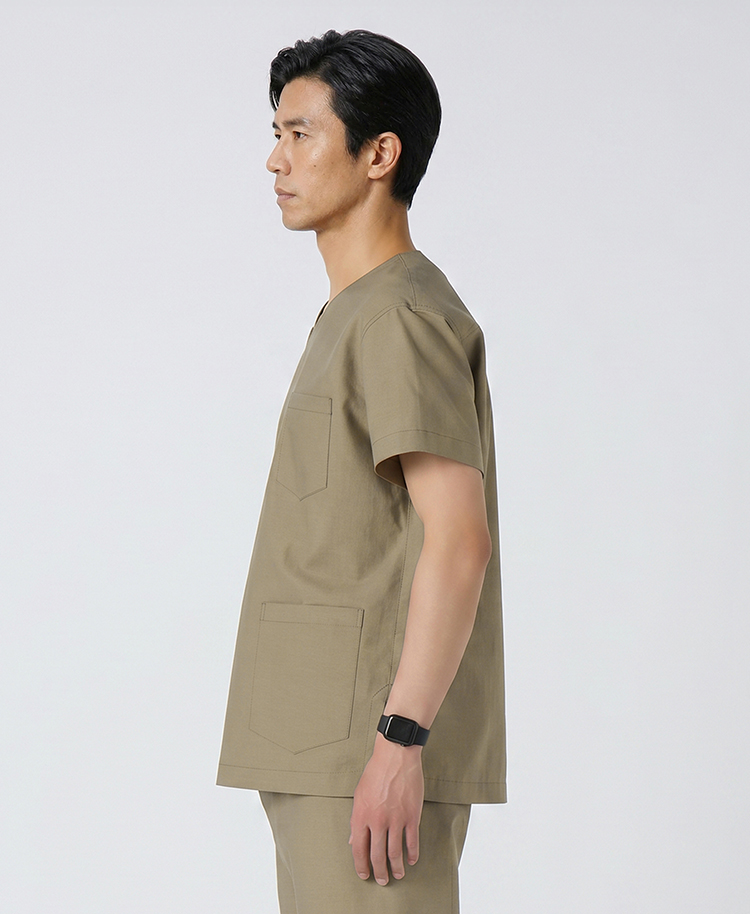 ユニセックス:スクラブトップス・AIR LINEN LIKE(男女兼用)