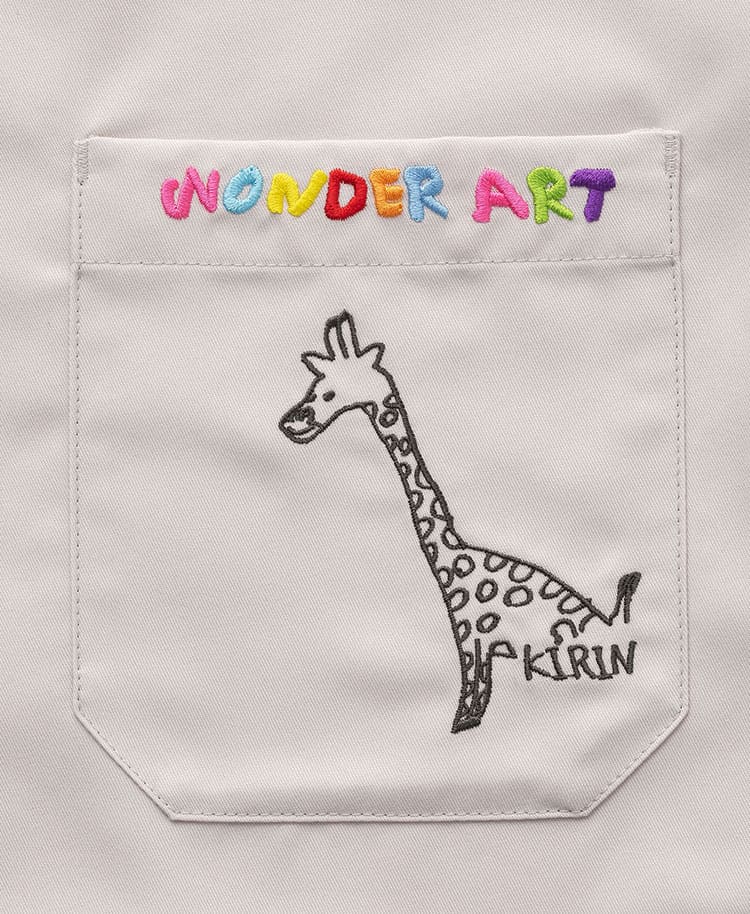 Scrub Canvas Club:WONDER ARTスクラブトップス(ZOO)(男女兼用)