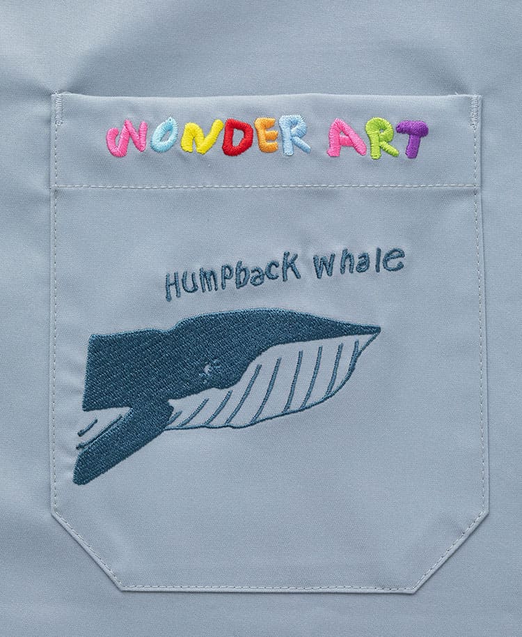 Scrub Canvas Club:WONDER ARTスクラブトップス(ZOO)(男女兼用