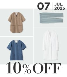 【7月7日(月)まで】人気スクラブや白衣が10%OFF